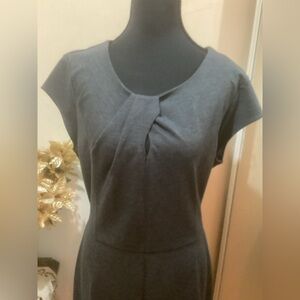 Banana Republic Gray Pleated Sheath Dress​
